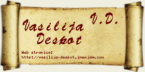 Vasilija Despot vizit kartica